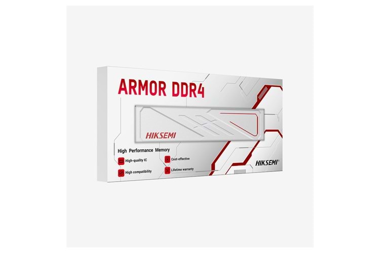 HIKSEMI ARMOR White, HSC416U32E2, 16GB, DDR4, 3200Mhz, CL22, XMP 2.0, Soğutuculu, Desktop, Gaming RAM