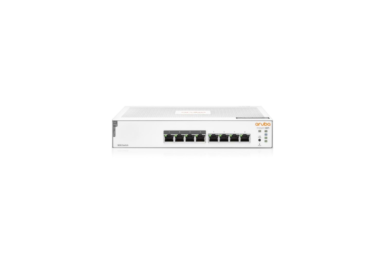 HP Aruba Instant On, JL811A, 1830-8G, 8Port, GigaBit, 4 Port PoE 65W, Yönetilebilir, Rackmount Switch