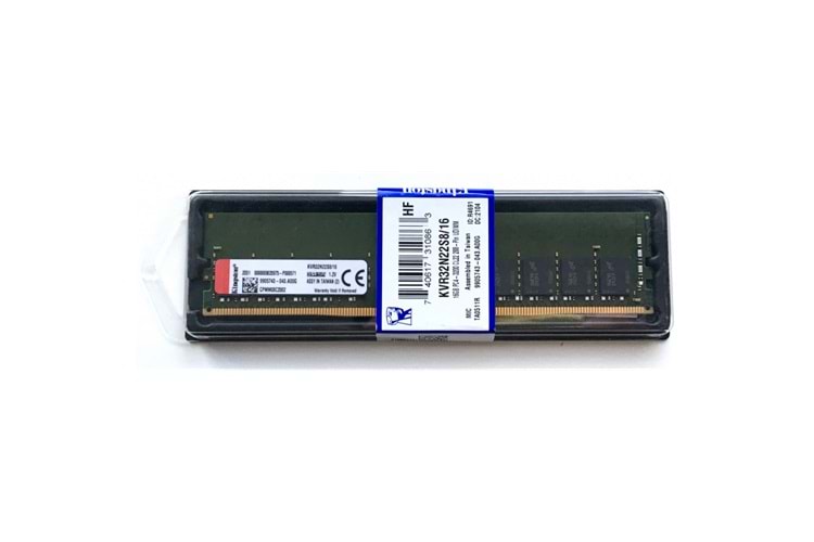 KINGSTON KVR32N22S8/16, 16Gb, 3200Mhz, DDR4, CL22, Desktop RAM