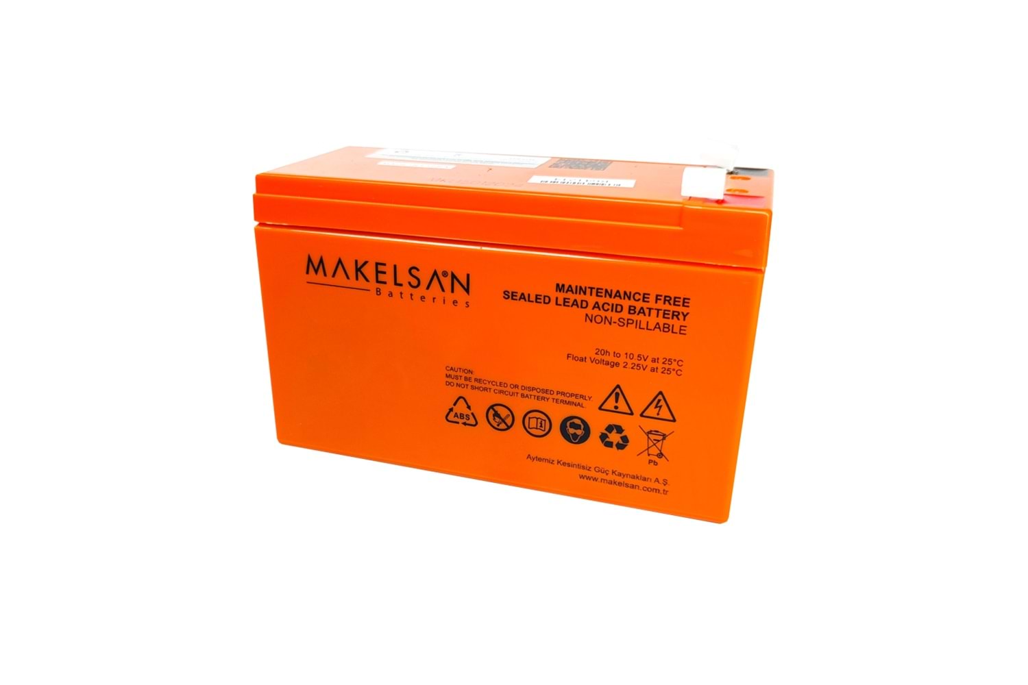 MAKELSAN 12V 9Ah, Bakımsız, Kuru Akü. UPS için Uygundur.