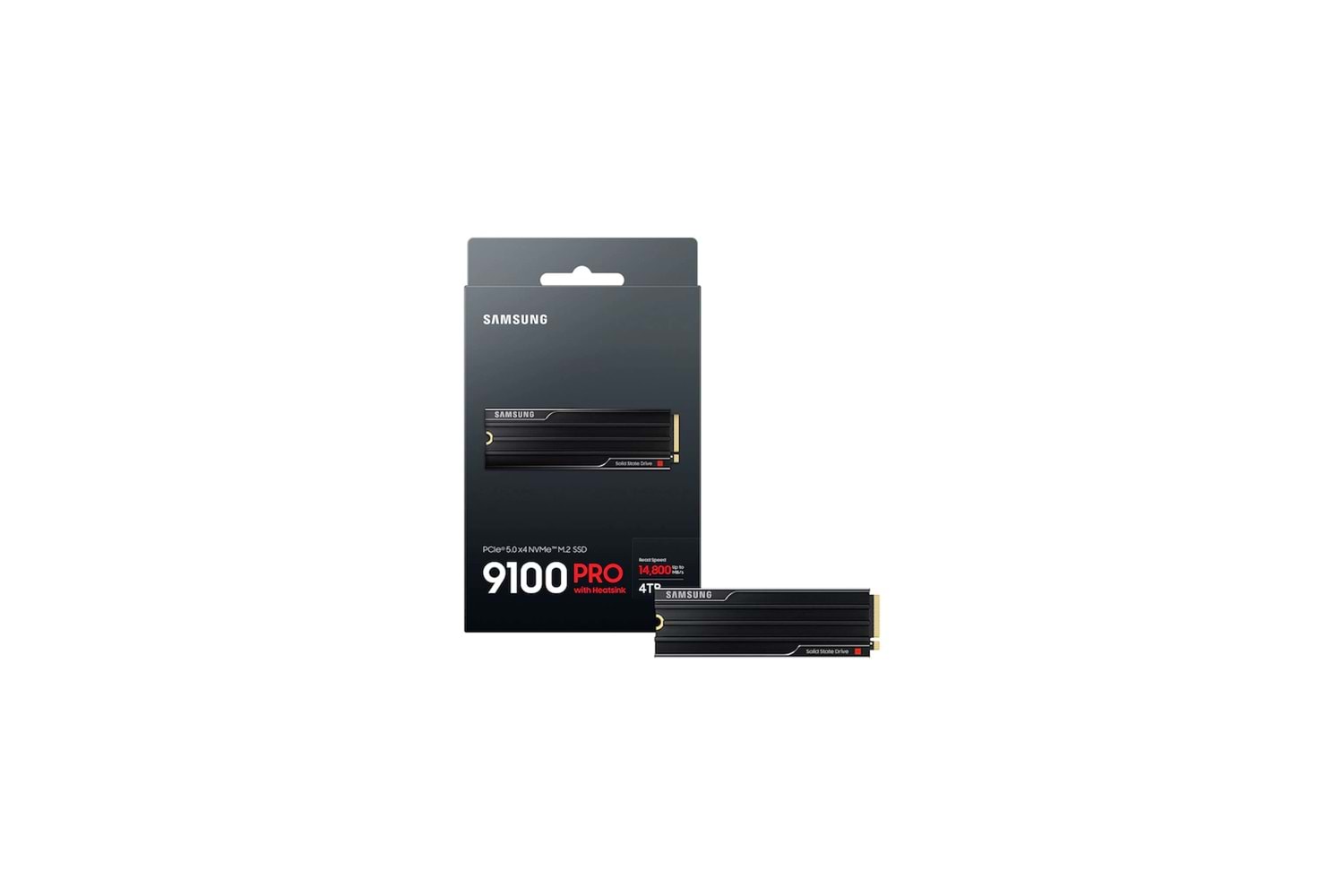 SAMSUNG MZ-VAP4T0CW, 9100 PRO, 4TB, 14800/13400, Gen5, NVMe PCIe M.2 2280, SSD (Soğutuculu) (Türkiye Distribütörü Garantili)