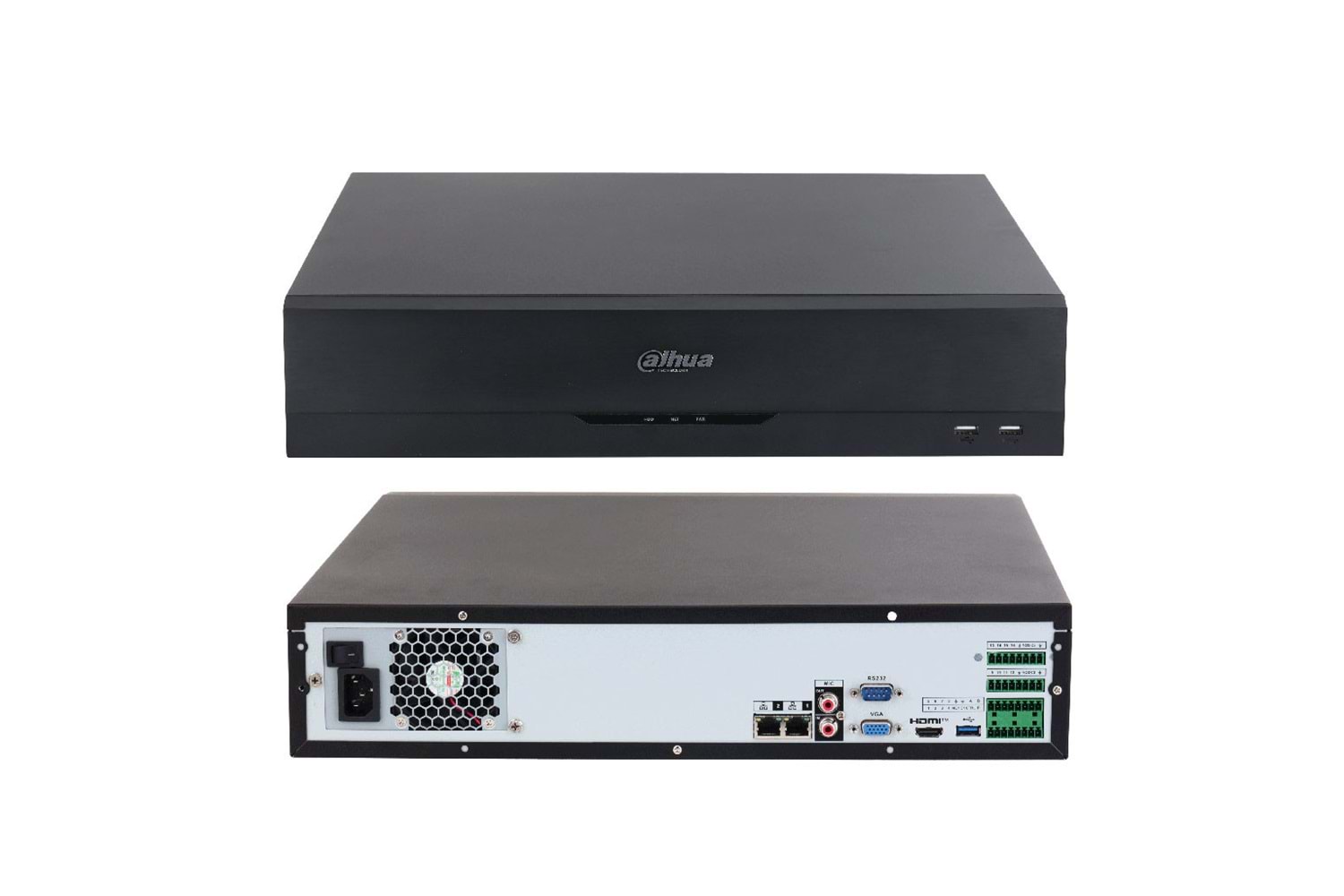 DAHUA NVR4832-EI, 32Kanal, 16Mpix, H265+, 8 HDD Desteği, 1080P Kayıt, 256Mbps Bant Genişliği, 2 Port GigaBit Lan, NVR