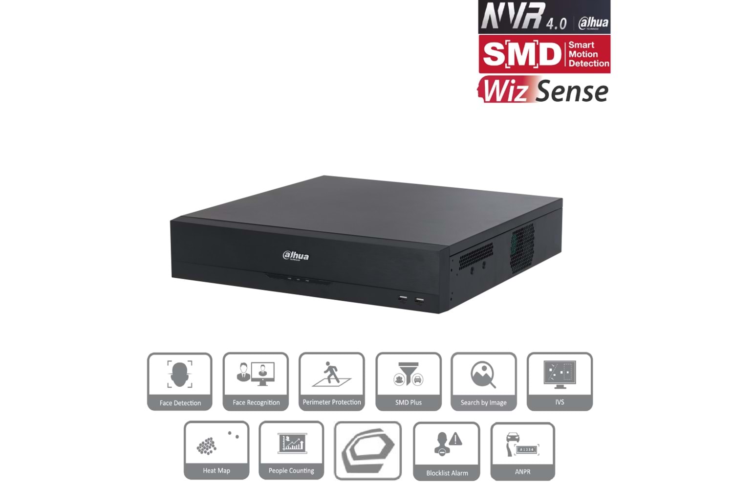 DAHUA NVR5832-EI, 32Kanal, 32Mpix, H265+, 8 HDD Desteği, 1080P Kayıt, 384Mbps Bant Genişliği, 2 Port GigaBit Lan, RAID 0/15/6/10, NVR
