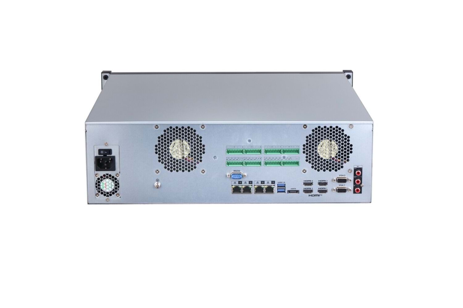 DAHUA NVR616H-128-XI, 128Kanal, 32Mpix, H265+, 16 HDD, 1080P Kayıt, 1024 Mbps Bant Genişliği, 4 Port 2500 Mbps LAN, RAID 0/1/5/6/10 NVR