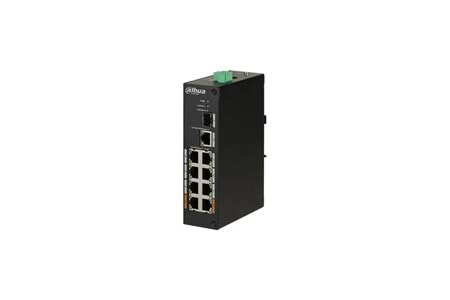 DAHUA PFS3110-8ET-96-V2, 8 Port, Megabit, PoE 96W, 1 Port Gigabit Uplink, 1 Port Gigabit SFP, Yönetilemez, Masaüstü Switch