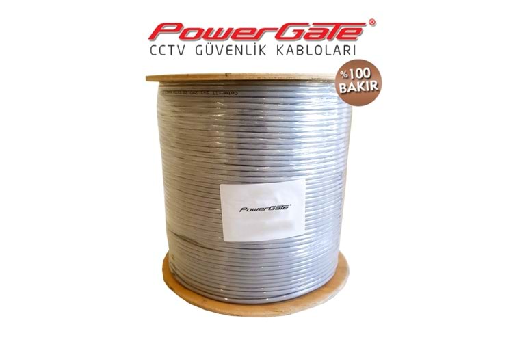 PowerGate PRO 250mt, 2+1 (2x0,50+0,33) %100Bakır, CCTV Güvenlik Kablosu