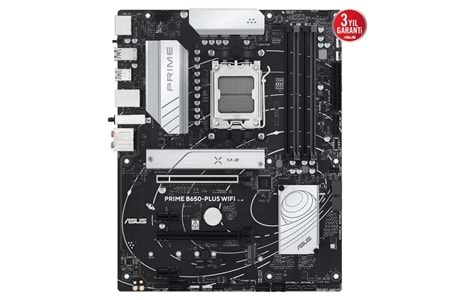 ASUS PRIME B650-PLUS WIFI, 4xDDR5, 2xM.2, HDMI, DP, Type-C, AM5 Soket GAMING Anakart
