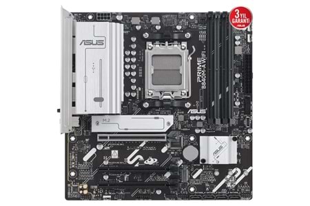 ASUS PRIME B840M-A WIFI, 4xDDR5, 3x M.2, HDMI, 2x DP, Type-C, WI-FI 6E, Bluetooth 5.3, AM5 Soket GAMING Anakart