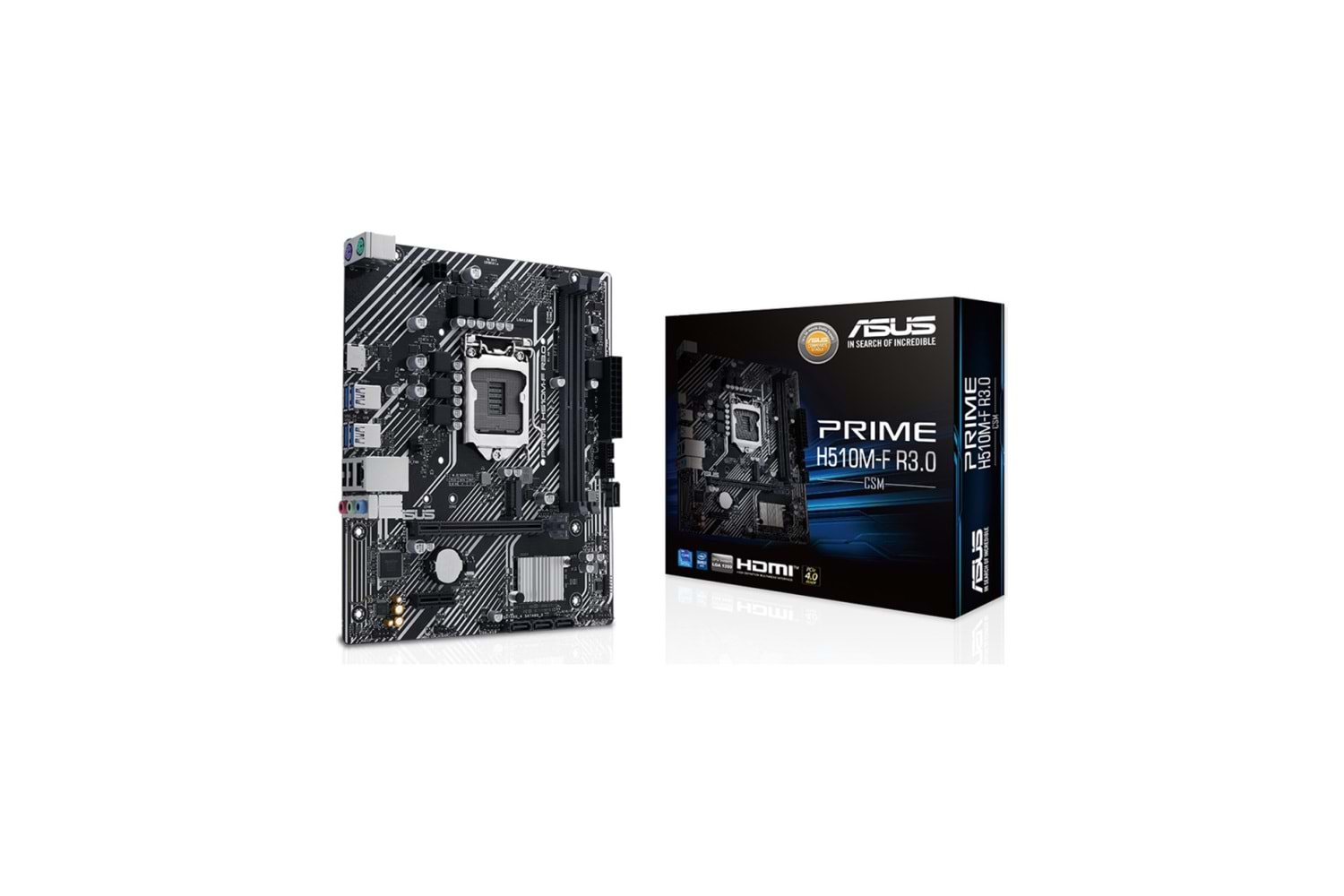 ASUS PRIME H510M-F R3.0-CSM, 2xDDR4, M.2, HDMI, 10-11.Nesil, LGA1200 Soket, Anakart