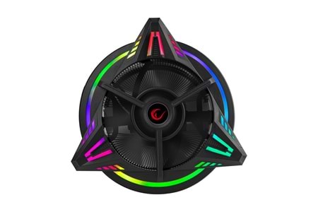 RAMPAGE COOLBLADE RM-C03, Rainbow, 12cm, RGB CPU Hava Soğutma (AMD ve INTEL Tüm İşlemcilere Uyumlu)