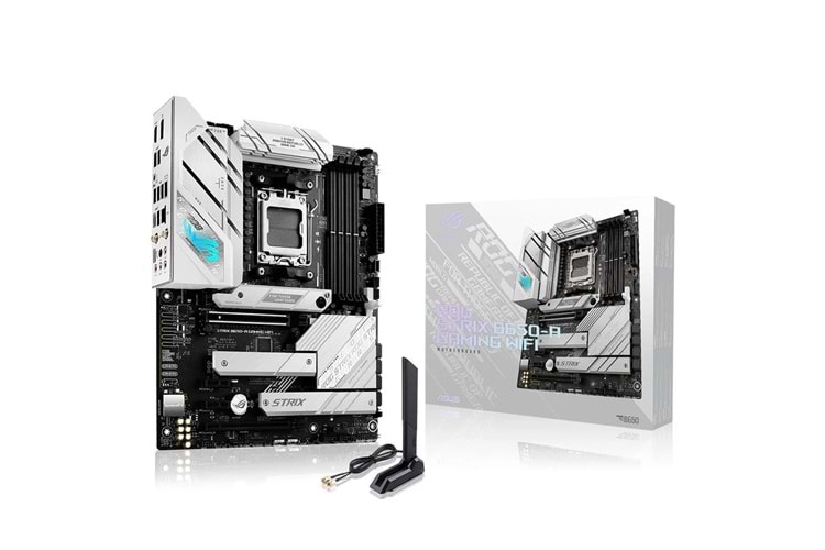 ASUS ROG STRIX B650-A GAMING WIFI, 4xDDR5, 3x M2, HDMI, DP, 2xType-C, Wi-Fi 6E, Bluetooth v5.2, AM5 Soket GAMING Anakart