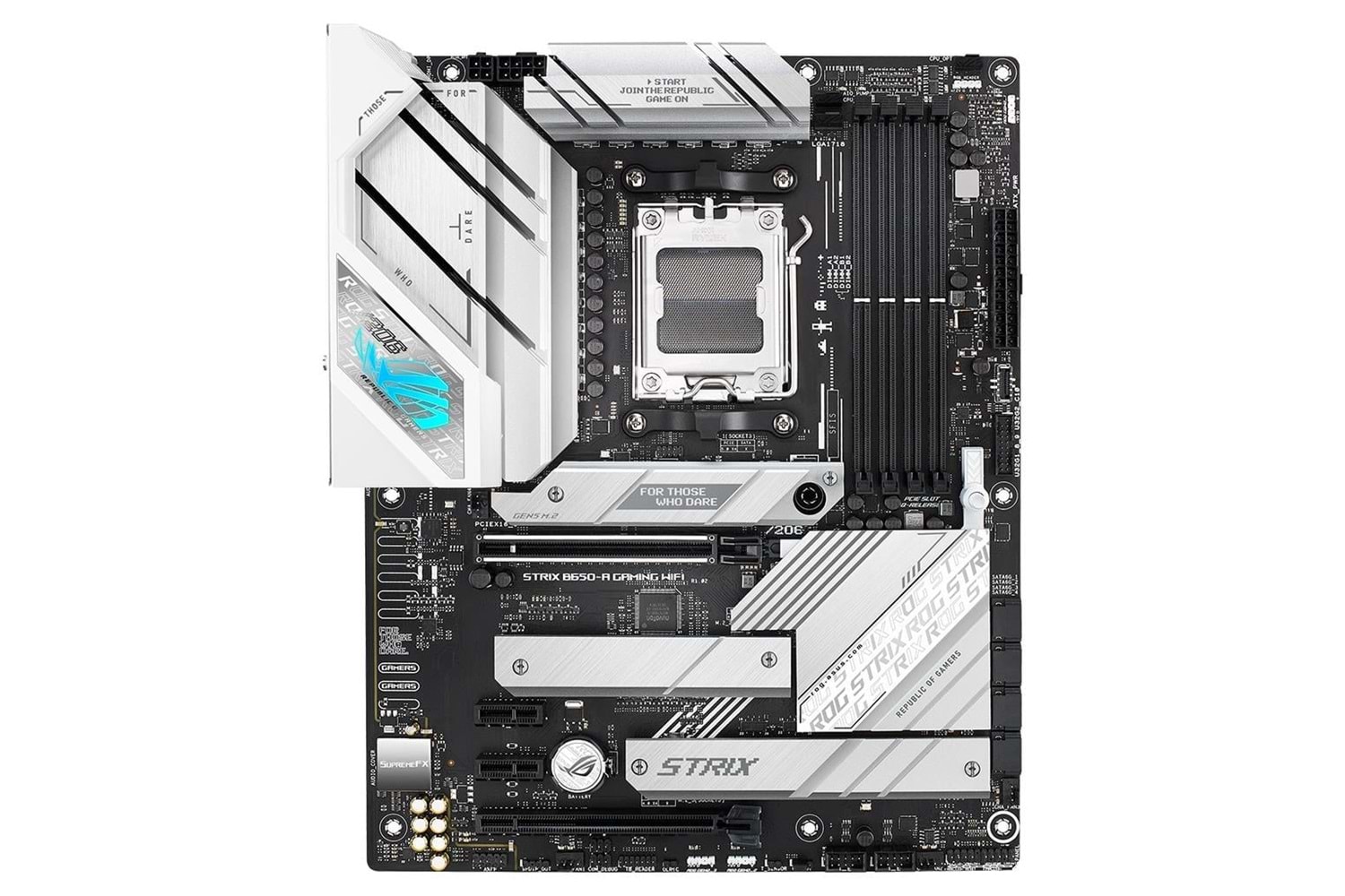 ASUS ROG STRIX B650-A GAMING WIFI, 4xDDR5, 3x M2, HDMI, DP, 2xType-C, Wi-Fi 6E, Bluetooth v5.2, AM5 Soket GAMING Anakart