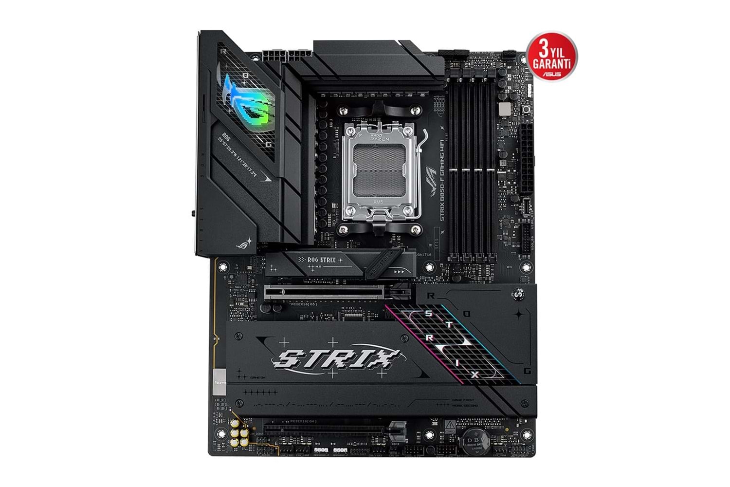ASUS ROG STRIX B850-F GAMING WIFI, 4xDDR5, 4x M2, HDMI, DP, 2xType-C, Wi-Fi 7, Bluetooth v5.4, AM5 Soket GAMING Anakart