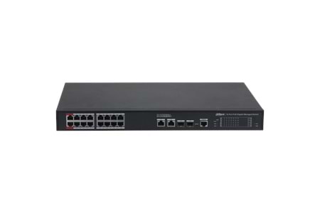 DAHUA S4228-24GT-360, 24 Port, Gigabit, PoE 365W, 2 Port GigaBit Uplink, 2 Port Gigabit Combo SFP, Longe Range 250Mt, Cloud Yönetilebilir, Switch