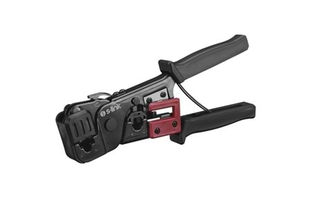 S-LINK SL-376E, RJ45/RJ11 ikili Pense, Yüksek Kalite, Kablo Ucu Konnektör Sıkma Pensesi