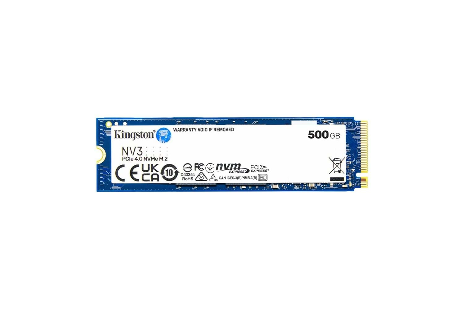 KINGSTON SNV3S/500G, NV3, 500GB, 5000/3000, Gen4, NVME PCIe M.2 2280, SSD