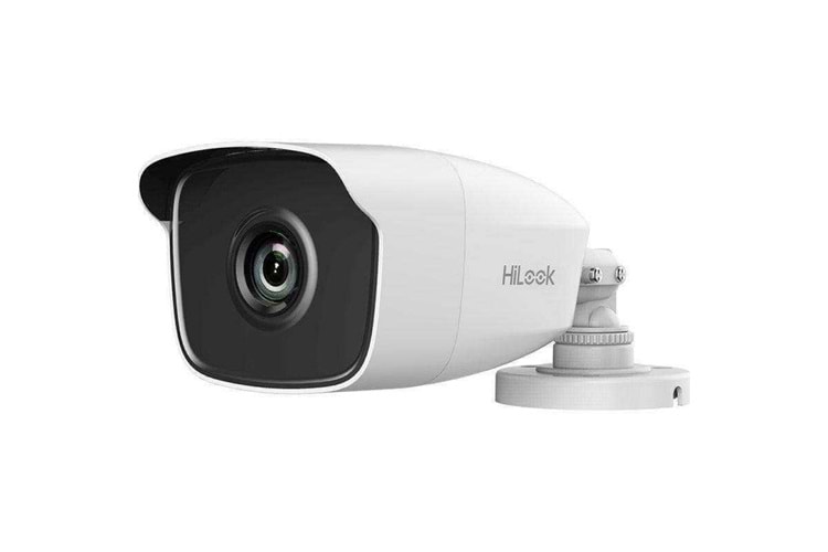 HILOOK THC-B220-PC, 2Mpix, 3.6mm Lens, 40Mt Gece Görüşü, IP66, OSD Menü, Metal Ayak, Metal Güneşlik, Bullet, Büyük Kamera