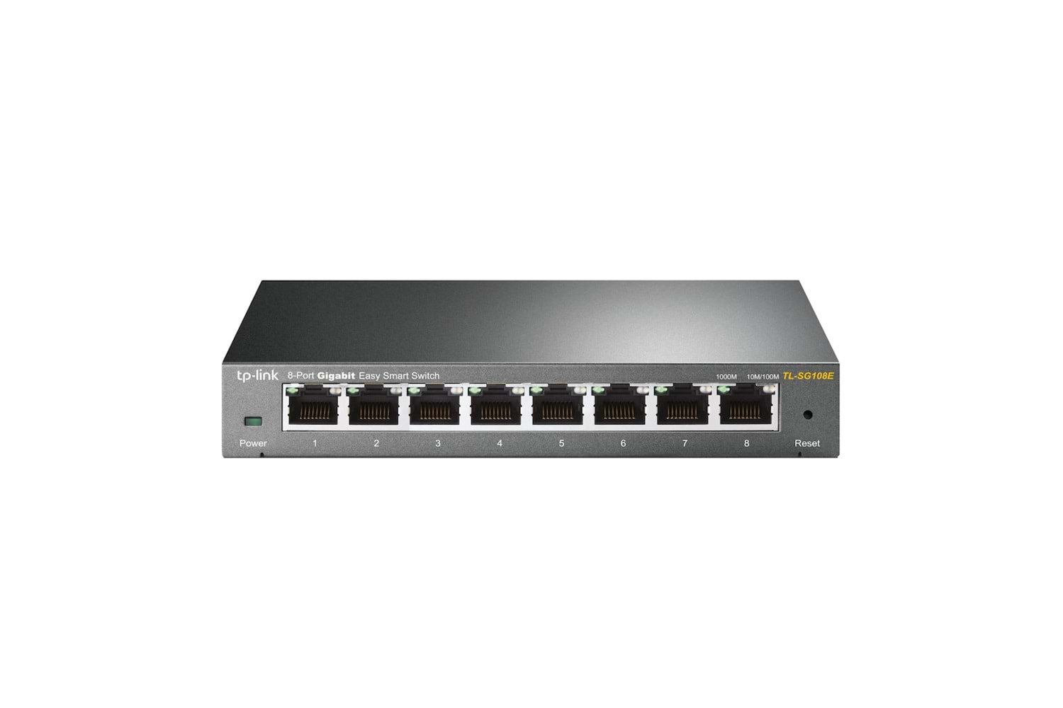 TP-LINK TL-SG108E, 8 Port, GigaBit, Easy Smart, Yönetilebilir, Metal Kasa, Masaüstü Switch
