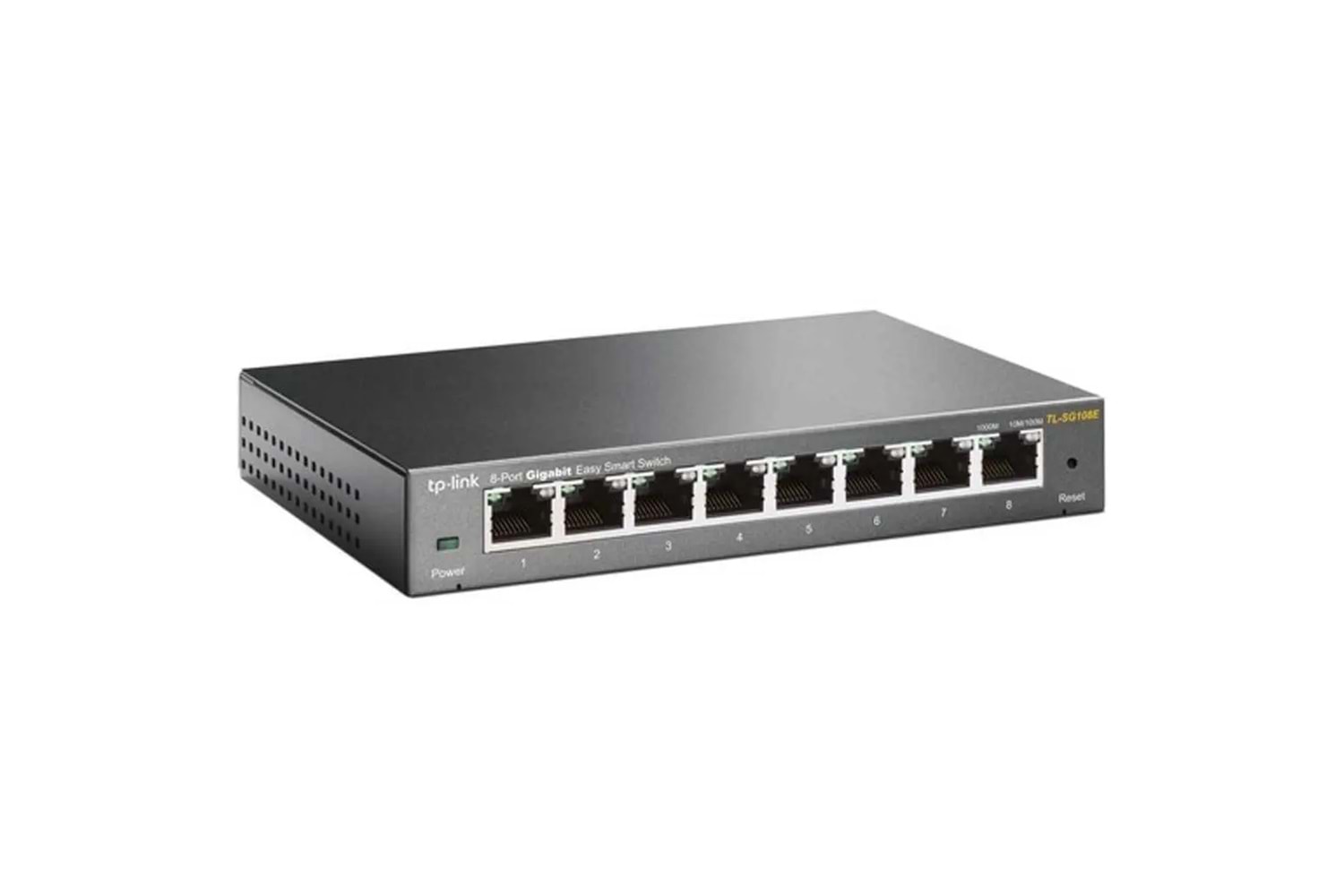TP-LINK TL-SG108E, 8 Port, GigaBit, Easy Smart, Yönetilebilir, Metal Kasa, Masaüstü Switch