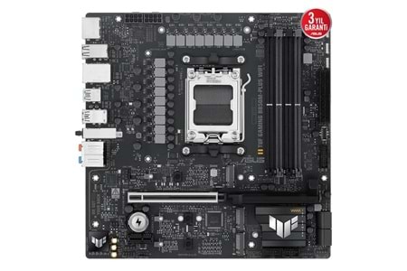 ASUS TUF GAMING B850M-PLUS WIFI, 4xDDR5, 3x M.2, HDMI, DP, Type-C, Wi-Fi 6E, Bluetooth v5.3, AM5 Soket GAMING Anakart