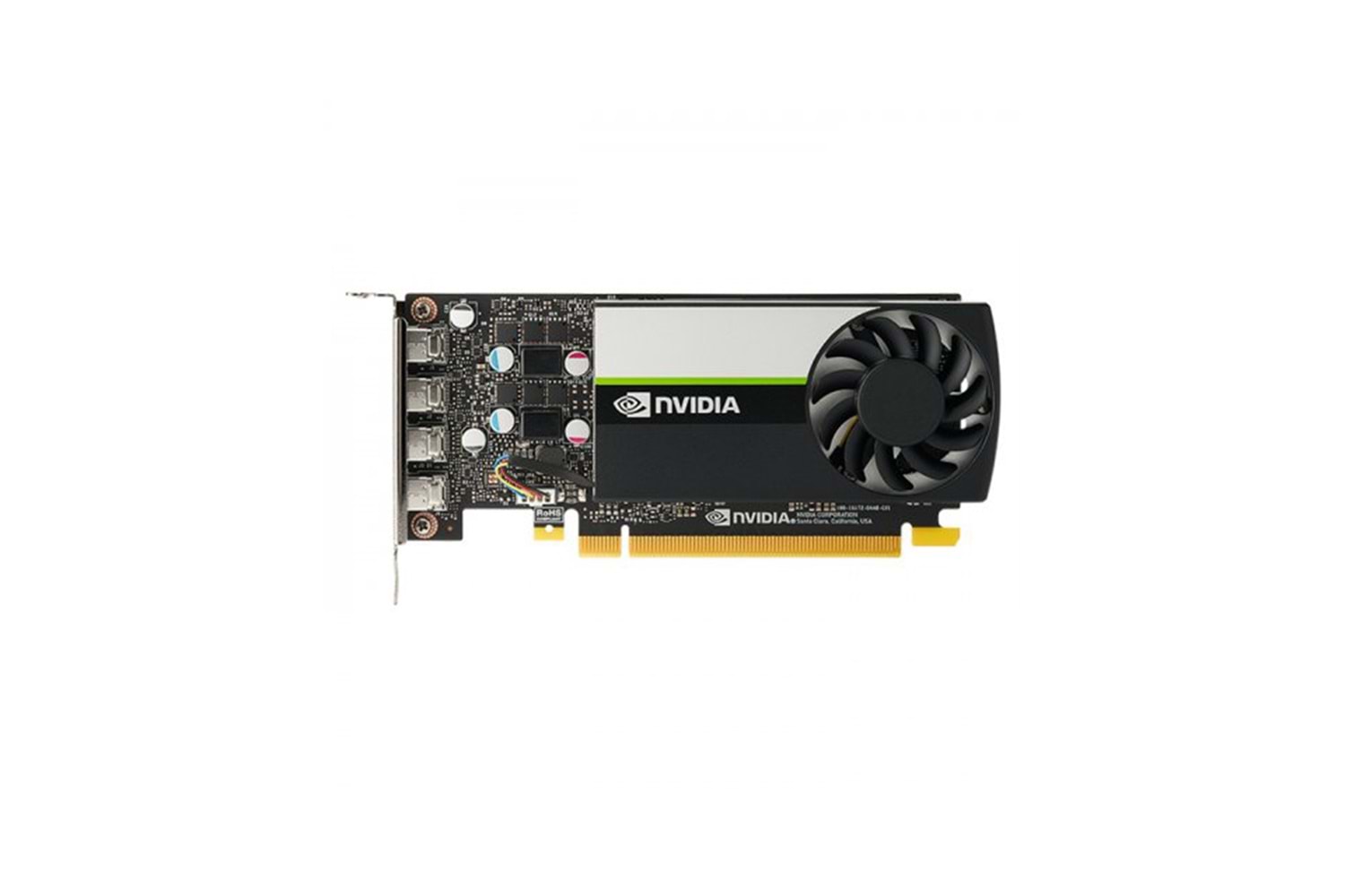 PNY QUADRO VCNT1000-4GB-SB, T1000, 4GB, DDR6, 128Bit, Tek Fan, 4xMini DP, Ekran Kartı