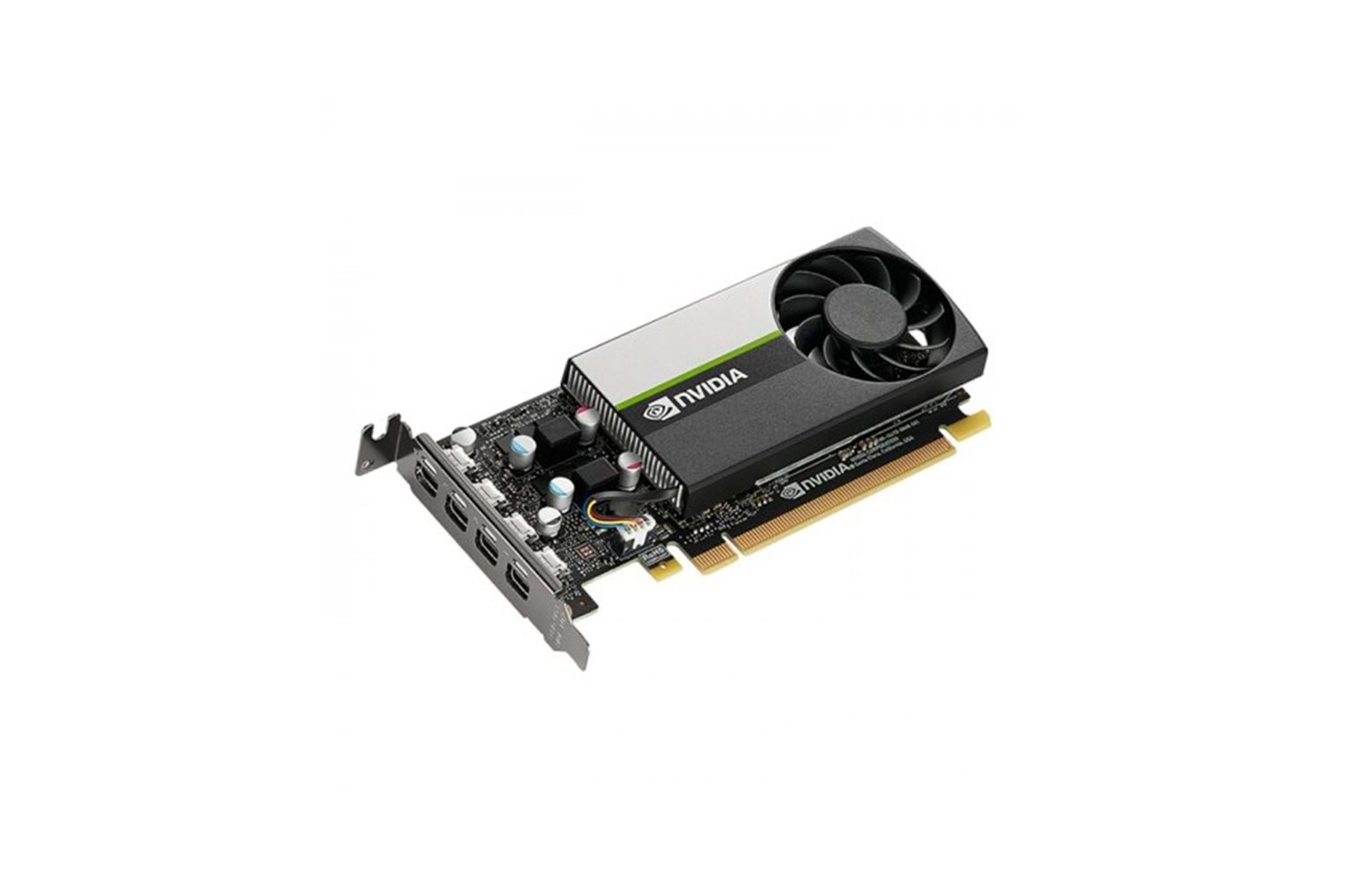 PNY QUADRO VCNT1000-4GB-SB, T1000, 4GB, DDR6, 128Bit, Tek Fan, 4xMini DP, Ekran Kartı