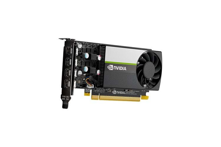 PNY QUADRO VCNT1000-8GB-SB, T1000, 8GB, DDR6, 128Bit, Tek Fan, 4xMini DP, Ekran Kartı