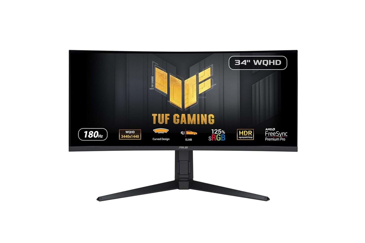 ASUS TUF GAMING VG34VQL3A 34" 1ms, 180Hz, WQHD Curved, 2xDP, 2xHDMI, USB, VA Panel, 1500R, Display HDR 400, GAMING Monitör