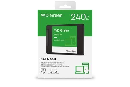 WD Green, WDS240G3G0A, 240GB, 545/465, 3D NAND, 2,5" SATA, SSD