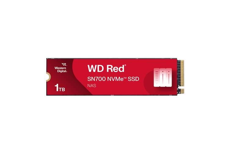 WD Red SN700, WDS100T1R0C, 1TB, 3430/3000, SERVER ve NAS için Enterprise, Gen3, NVMe PCIe M.2 2280, SSD