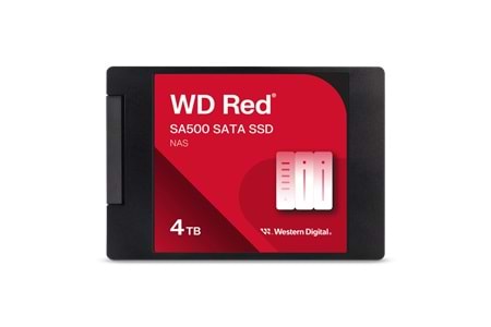 WD Red SA500, WDS400T2R0A, 4TB, 560/530, SERVER ve NAS için Enterprise, 2,5" SATA, SSD