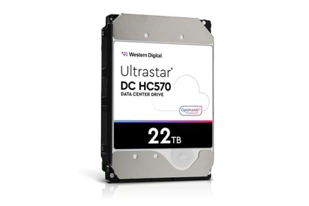 WD ULTRASTAR, WUH722222ALE6L4, 3.5", 22TB, 512Mb, 7200 Rpm, 7/24 Enterprise, DATA CENTER-GÜVENLİK-NAS-SERVER, HDD (DC HC570) (0F48155) (Türkiye Distribütörü Garantili)