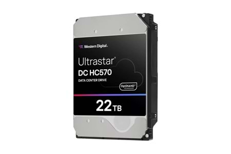 WD ULTRASTAR, WUH722222ALE6L4, 3.5", 22TB, 512Mb, 7200 Rpm, 7/24 Enterprise, DATA CENTER-GÜVENLİK-NAS-SERVER, HDD (DC HC570) (0F48155) (Türkiye Distribütörü Garantili)